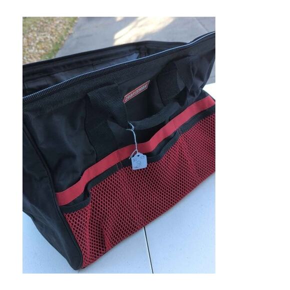 Craftsman 18 in. Red and Black Wide Open Zipper Tool Bag - Picture 5 of 6